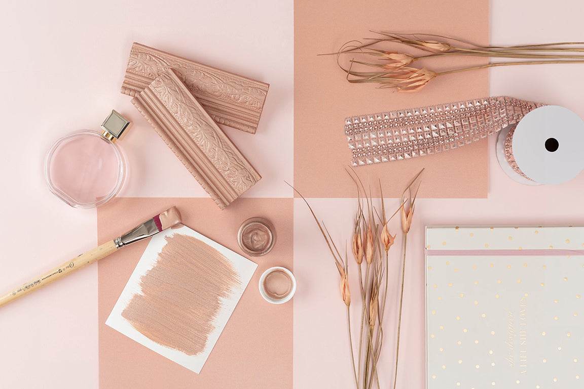 Roségold-Metallic-Lackierung